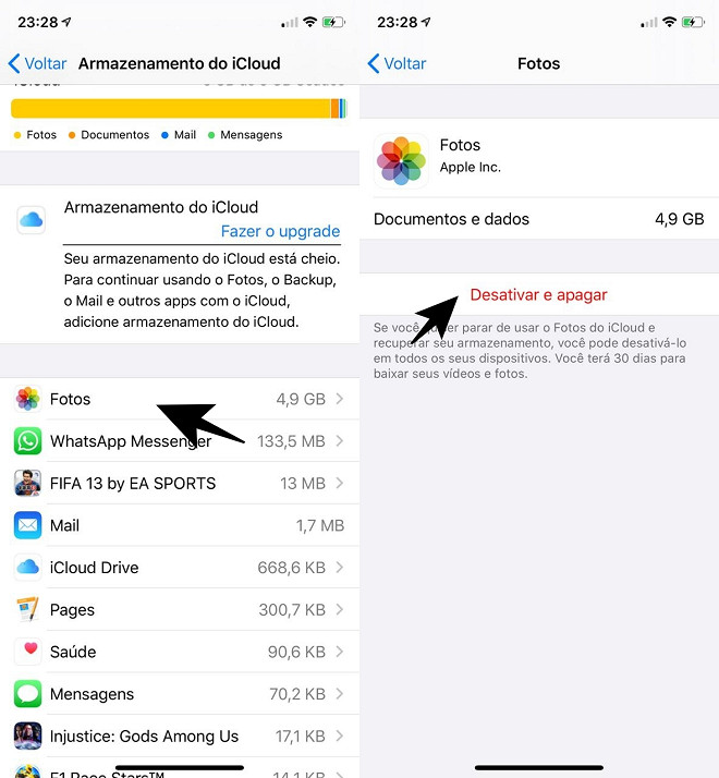 Como resolver o problema do armazenamento do iCloud cheio no iPhone