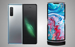 Galaxy Fold vs Motorola RAZR 2019: confira as principais diferenças Galaxy Fold vs Motorola RAZR 2019: confira as principais diferenças