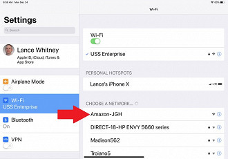 Configuração do Wi-fi em um smartphone com iOS (iPhone). Fonte: pcmag