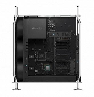 Visão interna da workstation da Apple, Mac Pro. Fonte: Apple