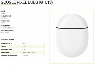 Case de carregamento do fone True Wirelss Google Pixel Buds 2. Fonte: Gizchina