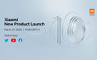 Xiaomi confirma lançamento global do Mi 10 para o dia 27 de março
