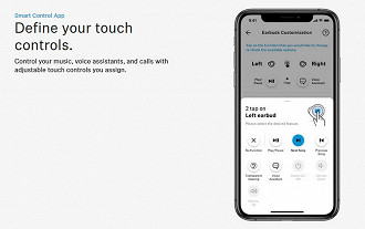 Aplicativo da Sennheiser desenvolvido para o Momentum True Wireless 2. Fonte: Sennheiser