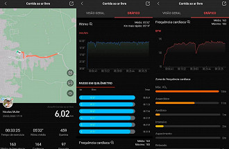 Amazfit GTS - registro de atividade