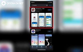 Encontre o App Coronavírus - SUS