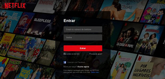Passo 01: Abra o site Netflix no navegador Chrome e faça o login