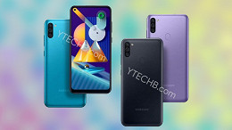 Renderizações confirmam design do Galaxy M11 Renderizações confirmam design do Galaxy M11