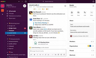 Novo design do Slack. Fonte: TheVerge