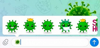 Novos stickers no Telegram. Fonte: Telegram Novos stickers no Telegram. Fonte: Telegram