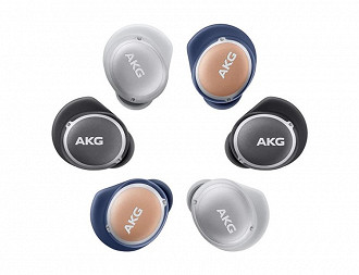 Cores do fone TWS AKG N400. Fonte: Samsung