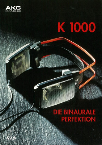 Headphone AKG K1000 anunciado em 1989. Fonte: hongparkblog