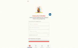 Formulário no app Meu CadÚnico - Imagem: reprodução