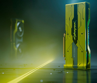 Geforce RTX 2080 Ti com design inspirado em Cyberpunk 2077. Fonte: NVIDIA
