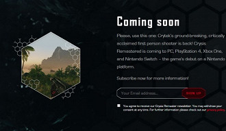 Aviso no site oficial de Crysis sobre o novo game Crysis Remastered Aviso no site oficial de Crysis sobre o novo game Crysis Remastered