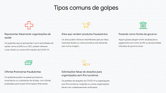 Tipos comuns de golpe on-line