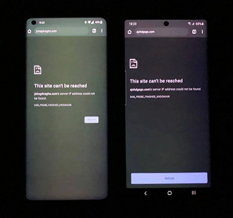 OnePlus 8 Pro (esquerda) ao lado do Galaxy Note 10+
