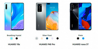 Huawei Nova 5T já disponível na FastShop e Y9s e P40 Pro podem estar chegando