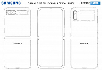 Patente mostra conjunto triplo de câmeras para o próximo Galaxy Z Flip