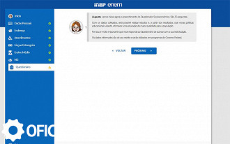 Realize o questionário de 25 perguntas para terminar a inscrição