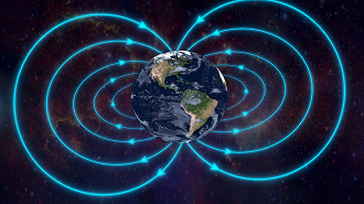 representação das convergências das linhas magnéticas da Terra, formando os pólos norte e sul - alxpin / iStock
