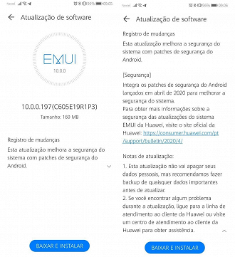 Patch de abril disponível no P30 Pro