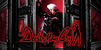 Capa do primeiro Devil May Cry, jogo em que o irreverente e icônico personagem da Capcom é introduzido.