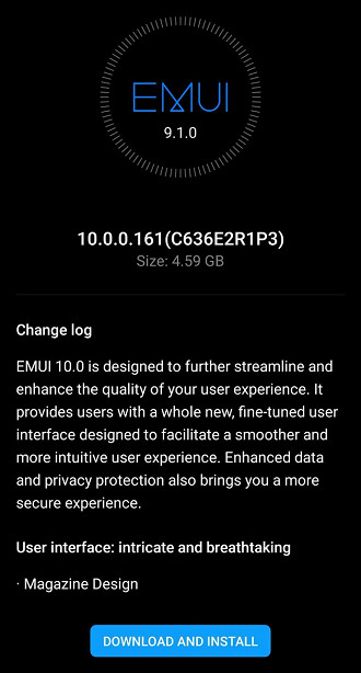 EMUI 10 no P20 Pro