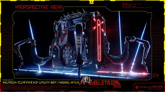 Projeto de casemod baseado em Cyberpunk 2077 do concurso Cyber-up Your PC. Fonte: Cyberpunkgame (Twitter)