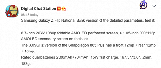 Possíveis especificações do Galaxy Z Flip 5G