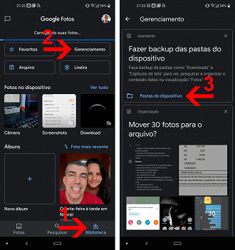 Passo a Passo para tere acesso às pastas e incluí-las novamente em seu backup no Google Fotos