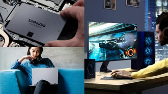 Imagem ilustrativa do SSD Samsung 870 QVO. Fonte: Samsung Imagem ilustrativa do SSD Samsung 870 QVO. Fonte: Samsung