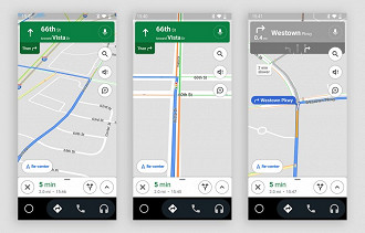 Exibição de semáforos nas duas no app Google Maps. Fonte: droid-life