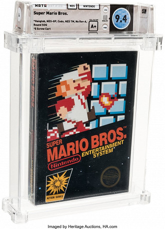 Super Mario Bros para NES. Fonte: Heritage Auctions