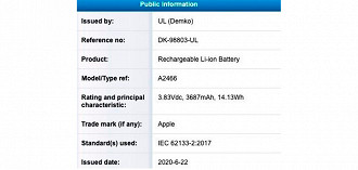 Bateria certificada supostamente equipará o iPhone 12 Pro Max
