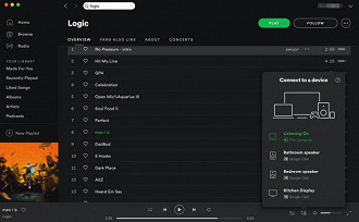 Spotify conectado ao Chromecast no computador. Fonte: 9to5google