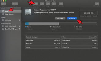 Utilitários de Disco > Reparar