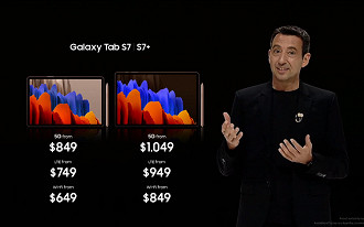 Preço do Galaxy Tab S7 e Tab S7+