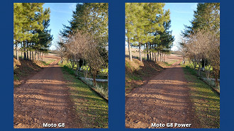 Comparação de fotos - Estrada de chão