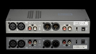 Traseira do amplificador Schiit Audio Magnius. Fonte: Schiit Audio Traseira do amplificador Schiit Audio Magnius. Fonte: Schiit Audio