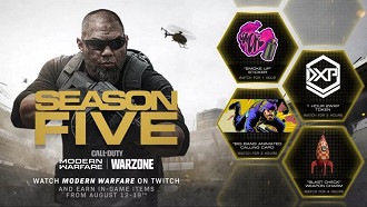 Banner do evento de recompensas de Call of Duty Warzone na Twitch. Fonte: InfinityWard