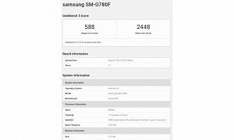 Geekbench exibe pontuação do Galaxy S20 Fan Edition.