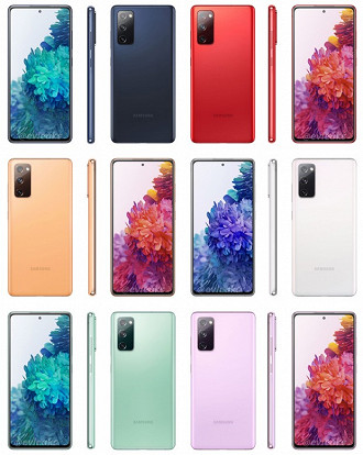 Cores do Galaxy S20 Fan Edition