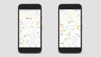 Antes e depois das mudanças no detalhamento das ruas nas cidades selecionadas pela Google no Google Maps. Fonte: Google