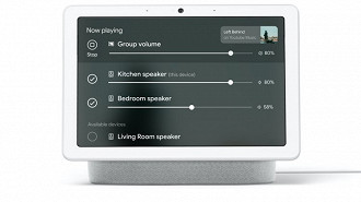 Nova interface de áudio da Google para controlar as caixas de várias salas. Fonte: Blog Google