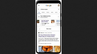 Buscando receitas para fazer no Google. Fonte: Google