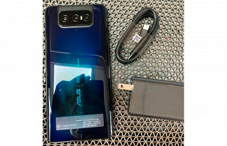 Zenfone 7, cabo usb-c/usb-c e carregador