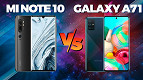 Mi Note 10 vs Galaxy A71: Qual dos intermediários premium comprar, Xiaomi ou Samsung? Comparativo