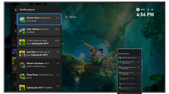 Caixa de entrada unificada, que reunirá todos os alertas, convite de jogos e notificações de mensagens. Fonte: Microsoft