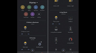 Tema escuro no Google Home 2.27. Fonte: AndroidPolice Tema escuro no Google Home 2.27. Fonte: AndroidPolice