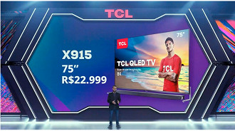 TCL X915 QLED de 75 polegadas traz resolução 8K